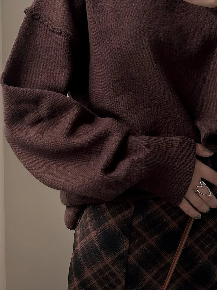 Blue Oversize Sweaters For Women Winter Thick Beige Pullover Woman Autumn Fashion Loose O Neck Ladies Sweaters Jumpers Women