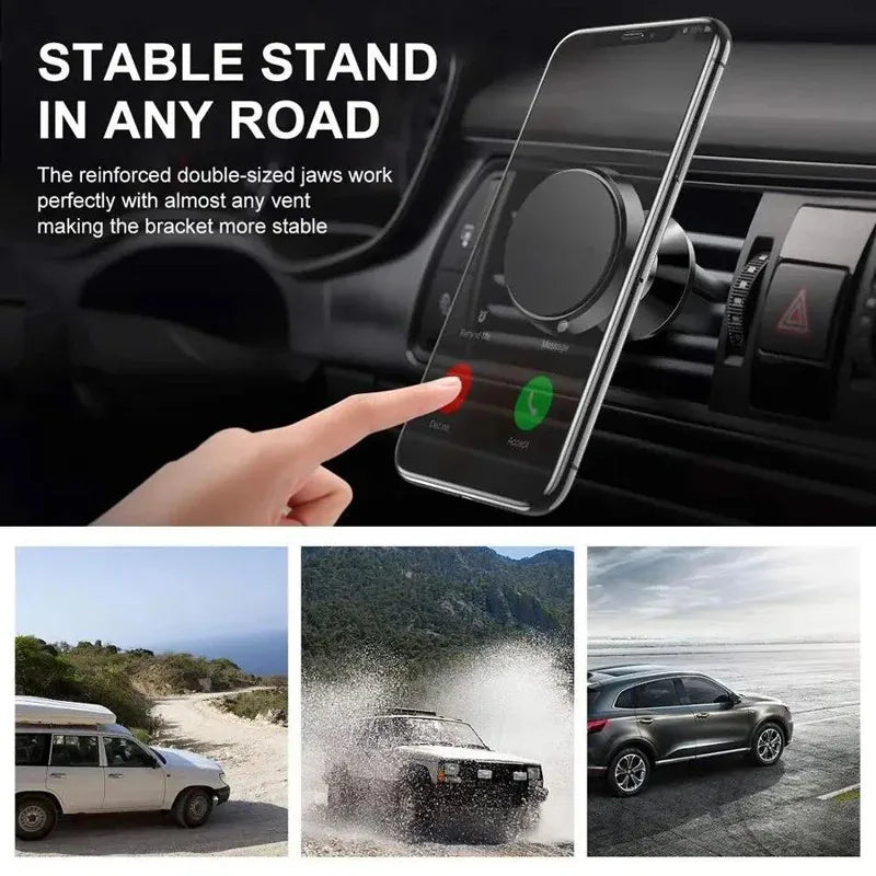 360 Degree Adjustable Magnetic Phone Holder Car Mount With Car Air Vent Clip Cellphone Mount Phone Bracket Smart Phone Universal