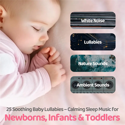 A01V-Rechargeable Travel Baby Sound Machine Suitable For Parenting, Home, Sleep Aid Necessary For Babies, Newborns And Adults