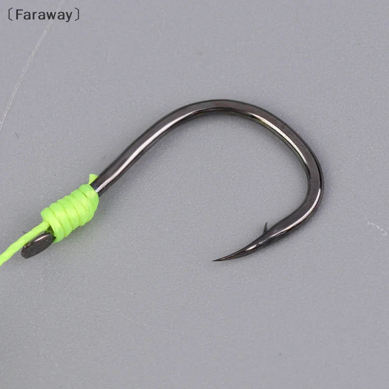 〔Far〕Double Hook Fishing Hair Rigs Hook Reverse Bottom Line Suspension Carp Fishing Hook Ready Made Anti Bottom Carp Rigs