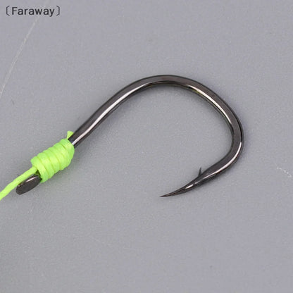 〔Far〕Double Hook Fishing Hair Rigs Hook Reverse Bottom Line Suspension Carp Fishing Hook Ready Made Anti Bottom Carp Rigs