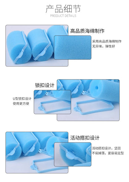 12pcs Fashion Soft Sponge Foam Cushion Hair Rollers Curlers Salon Barber DIY Curls Hairdressing Kit DIY Home Hair Styling Tool