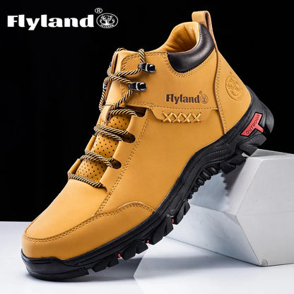 FLYLAND Fashionable  Ankle Boots Men Casual Sneakers Work Office Shoes