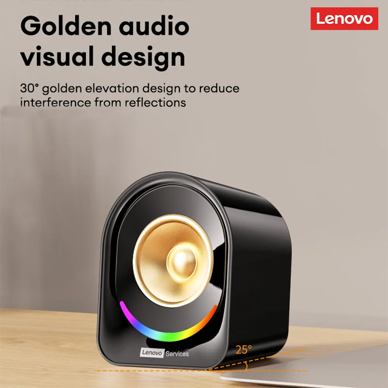 Original Lenovo A02 Wireless Bluetooth Speakers Deep Bass Sound Outdoor Soundbox Music RGB Lighting Long Standby Loudspeakers