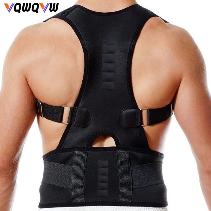 1Pcs Posture Corrector Magnetic Therapy Clavicle Back Straightener Shoulder Support Brace Lumbar Belt Correction,Back Support