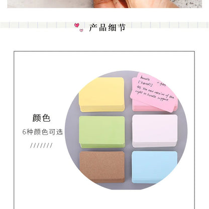 100pcs/box Kraft paper card color blank business card message thank you card writing card label bookmark learning card