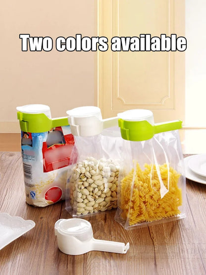Food Storage Seal With Dumping Port, Food, Chip Bag Clip, Plastic Cover Food Clip,  For Sorting And Storing Food In The Kitchen