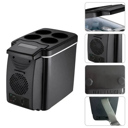 6L 12V Electric Car Portable Ice Box Mini Portable Fridge Freezer Vehicle Refrigeration And Heating Car Electronic Devices