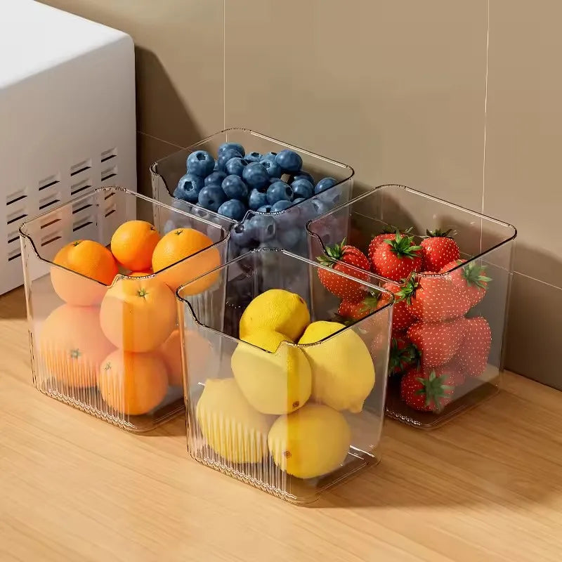 1Pc Fridge Side Door Storage Box - Kitchen Refrigerator Organizer for Vegetables Fruits Eggs - Household Food Fresh Container