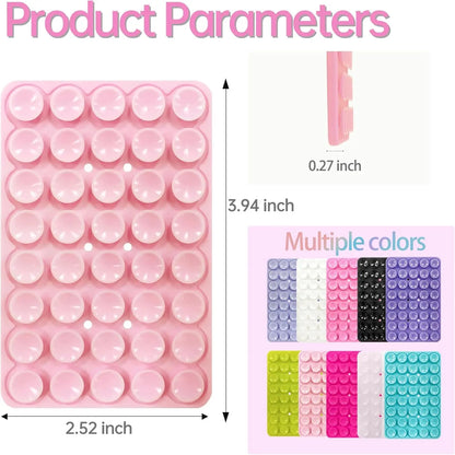 Heart Shape Double Sided Phone Suction Holder, Multi-Purpose Silicone Suction Cup Phone Mount Phone Case Sticky Phone Grip