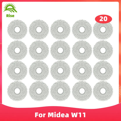 Compatible For Midea V12, V10, W11 Robot Vacuums Spin Side Brush Mop Cloths Rag Spare Part Accessory Replacement