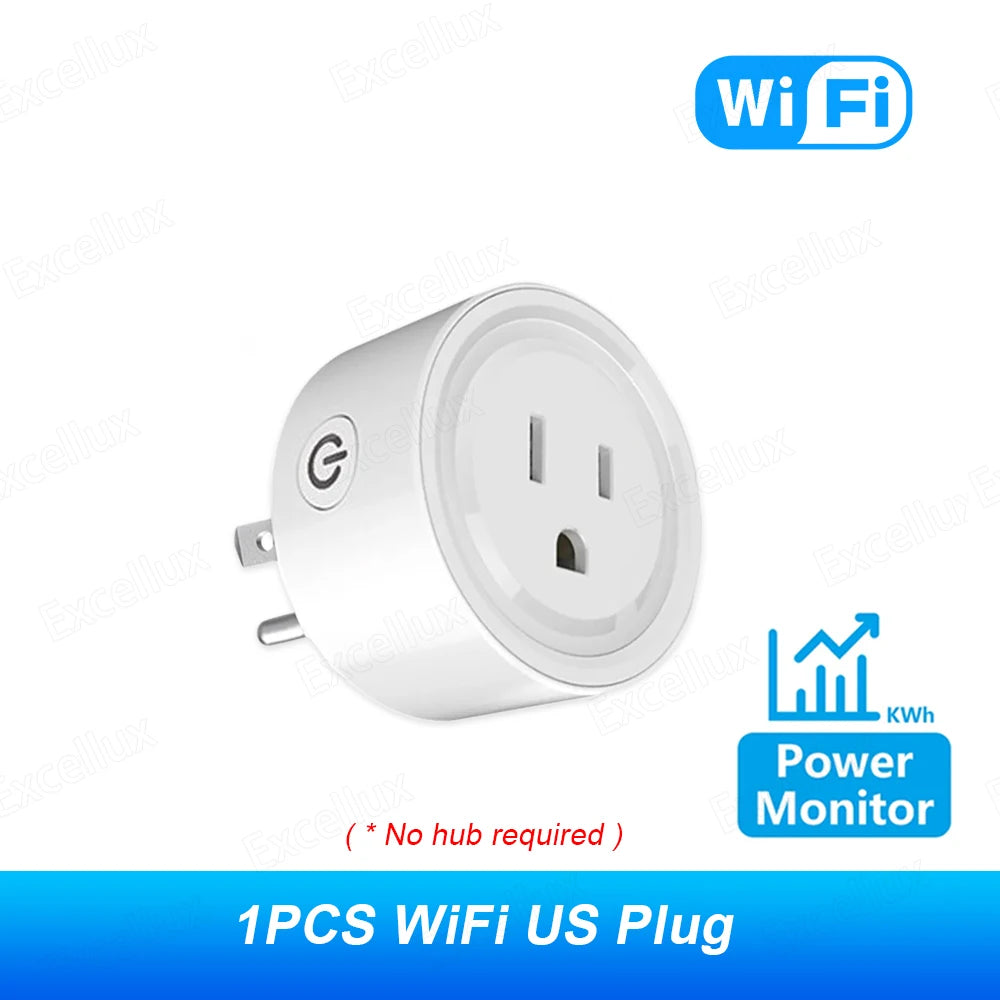 Zigbee 3.0 Smart Socket US Plug 16A With Power Monitoring Timing Function WiFi Outlets Works With Alexa Home Assistant