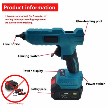 Cordless Hot Glue Gun Industrial Mini Glue Guns Thermo Electric Repair Tool For Makita 18V Lithium Battery