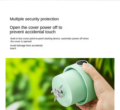 Portable Multifunction Fruit Juicer Blender 10 Blade Mini Ice Blender Smoothie Maker USB Charging Wireless Juice Extractor