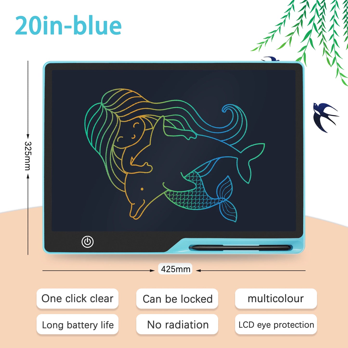 16" / 20" Lcd Writing Tablet / Drawing Tablet / Drawing Board Smart Erasable Graphics Tablet Drawing Writing Pad  Children toys