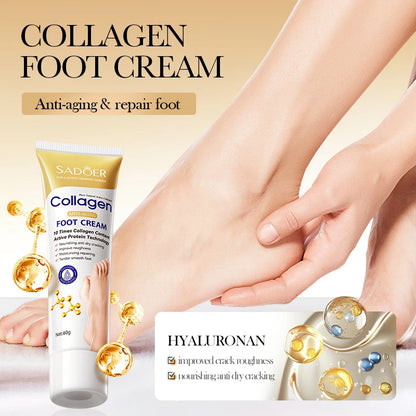 SAODER Collagen Foot Cream Feet skincare Moisturizing Hydrating Firming Nourishing Repairing Feet Creams Foot Skin Care Products