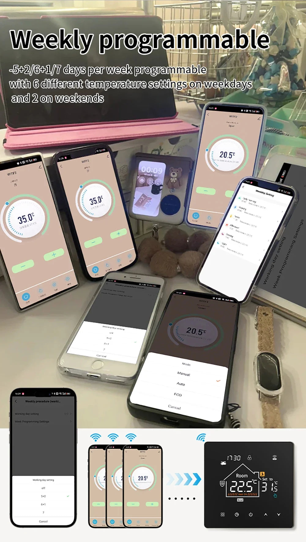 Smart Home Assistant Digital Temperature Controller Water Heater for Home Automation Thermostat Boiler Zigbee Thermostatic Tools