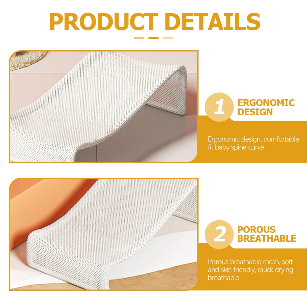 2Pcs Baby Bath Seat Mat Infant Bath Support Toddler Bath Cushion Baby Bath Pad Newborn Bath Mat Plastic Bathtub Portable Basin