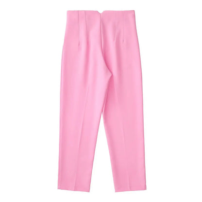 Koekop Office outfits Pencil Trousers Black Pink White Ladies Pants Fashion Office Wear High waist Pants for Women Formal Pants