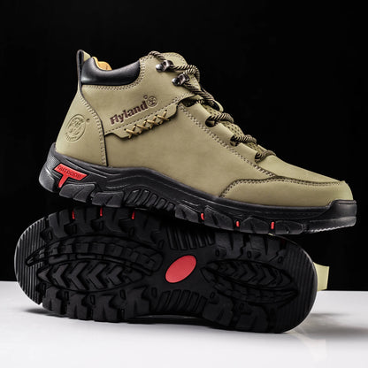 FLYLAND Fashionable  Ankle Boots Men Casual Sneakers Work Office Shoes