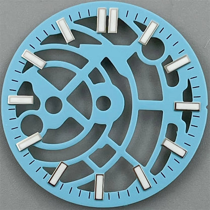 NH70 NH72 29mm black white green blue Hollowing Out Watch Dial and Hand Set green luminous Fit  NH70 NH72  Movt