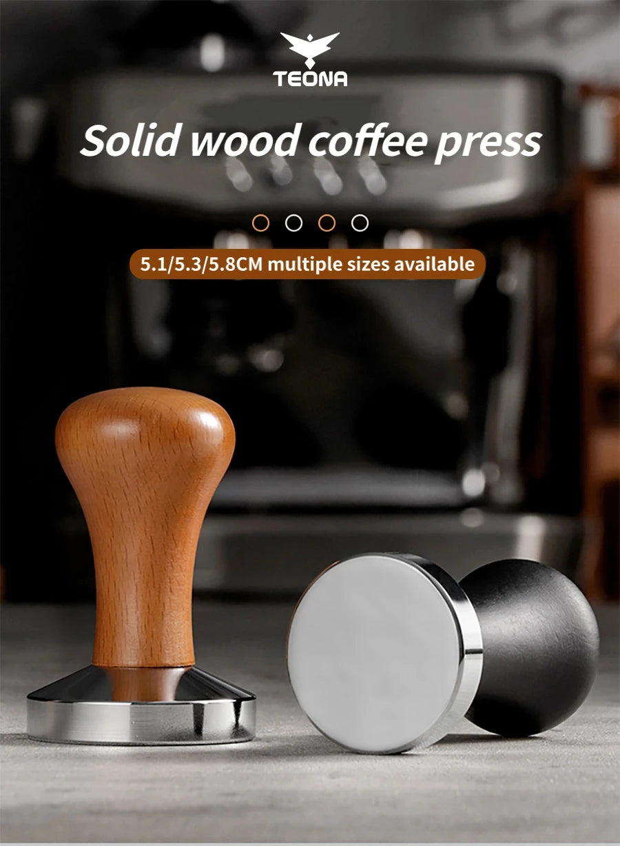 Coffee Barista Espresso Flat Tamper Base, Press Mat, Dosing Ring, Coffee Basket, Portafilter Holder, 58mm, 53mm, 51mm