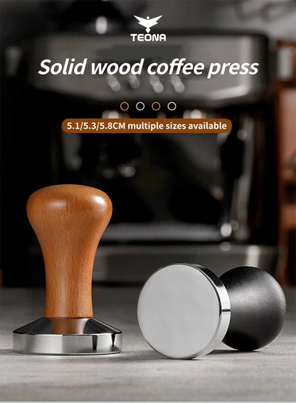 Coffee Barista Espresso Flat Tamper Base, Press Mat, Dosing Ring, Coffee Basket, Portafilter Holder, 58mm, 53mm, 51mm