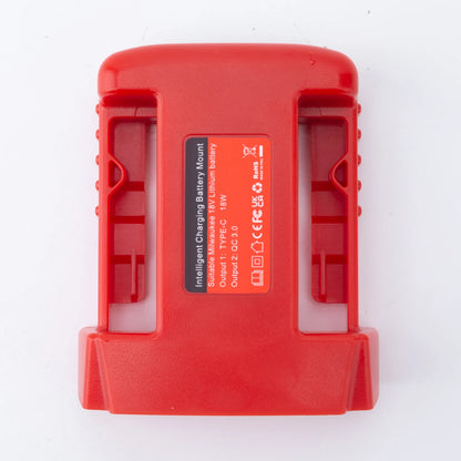 Power Bank Charger  For Milwaukee 18V Lithium Battery With USB With Type-C for Laptop Mobile Phone Fast Charging(NO Battery)