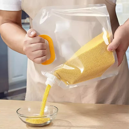 Reusable Grain Storage Bag Portable Rice Sealed Bag  Kitchen Moisture-Proof Insect-Proof Organizer Food-Grade Bags