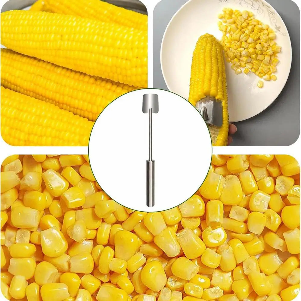 Corn Cob Peeler Stainless Steel Corn Peeling Tool Corn Stripper Tool Corn Thresher Cutter for Home Kitchen Restaurant Supplies