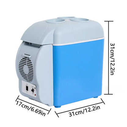 Portable Refrigerator Car Travel Electric Fridge 7.5L 12V Quiet Double-Mode Refrigerator For Bedroom RV Kitchen Camping