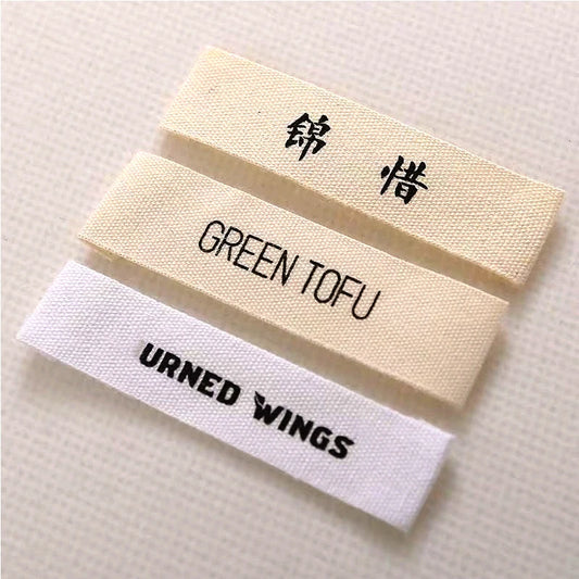 Customized Main Cotton Label Washable Cotton Clothing Labels Organic Cotton Tags For Garment Sewing Accessories