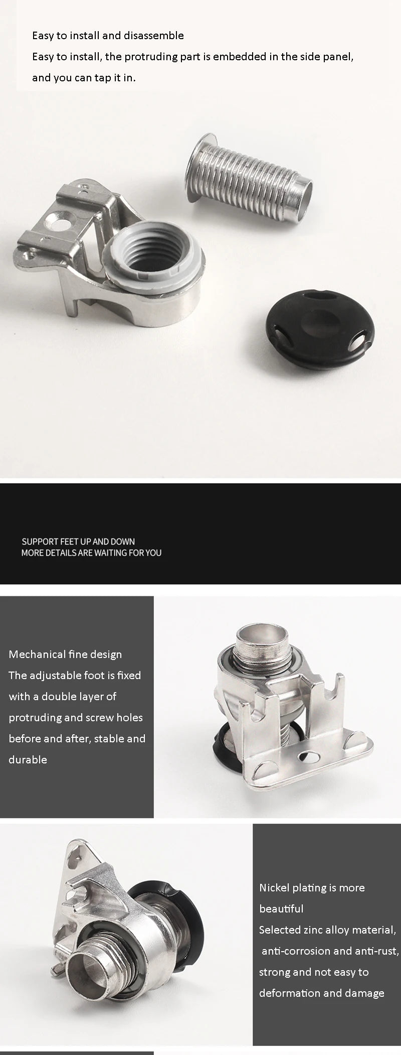 Adjustable Table Leg Leveler Workbench Leveling Feet Furniture Table Cabinet Sofa Foot Load-Bearing Wear Prevention ноги стола