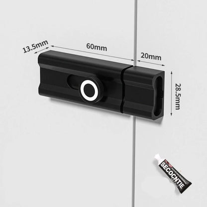 Durable Anti-theft Luminous Door Buckle Aluminum Alloy No Punching Sliding Door Bolt Security Door Catch Furniture Hardware