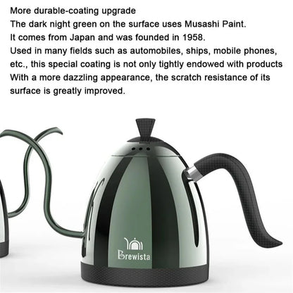 Brewista- Coffee Kettle, Intelligent Gooseneck, Insulated, Variable Pour Over, Coffee Water Pot, Bluetooth, 600ml, 220V