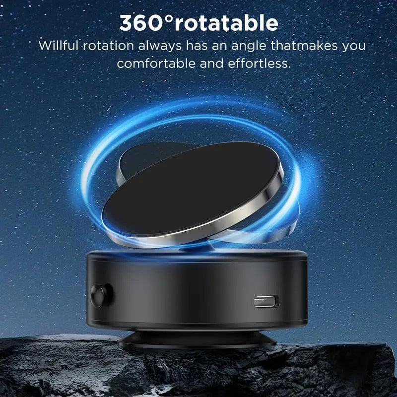 360 ° Intelligent Car Mount Mobile Phone Holder Magnetic Black Technology Universal Adsorption Bracket Vacuum Adsorption Stable