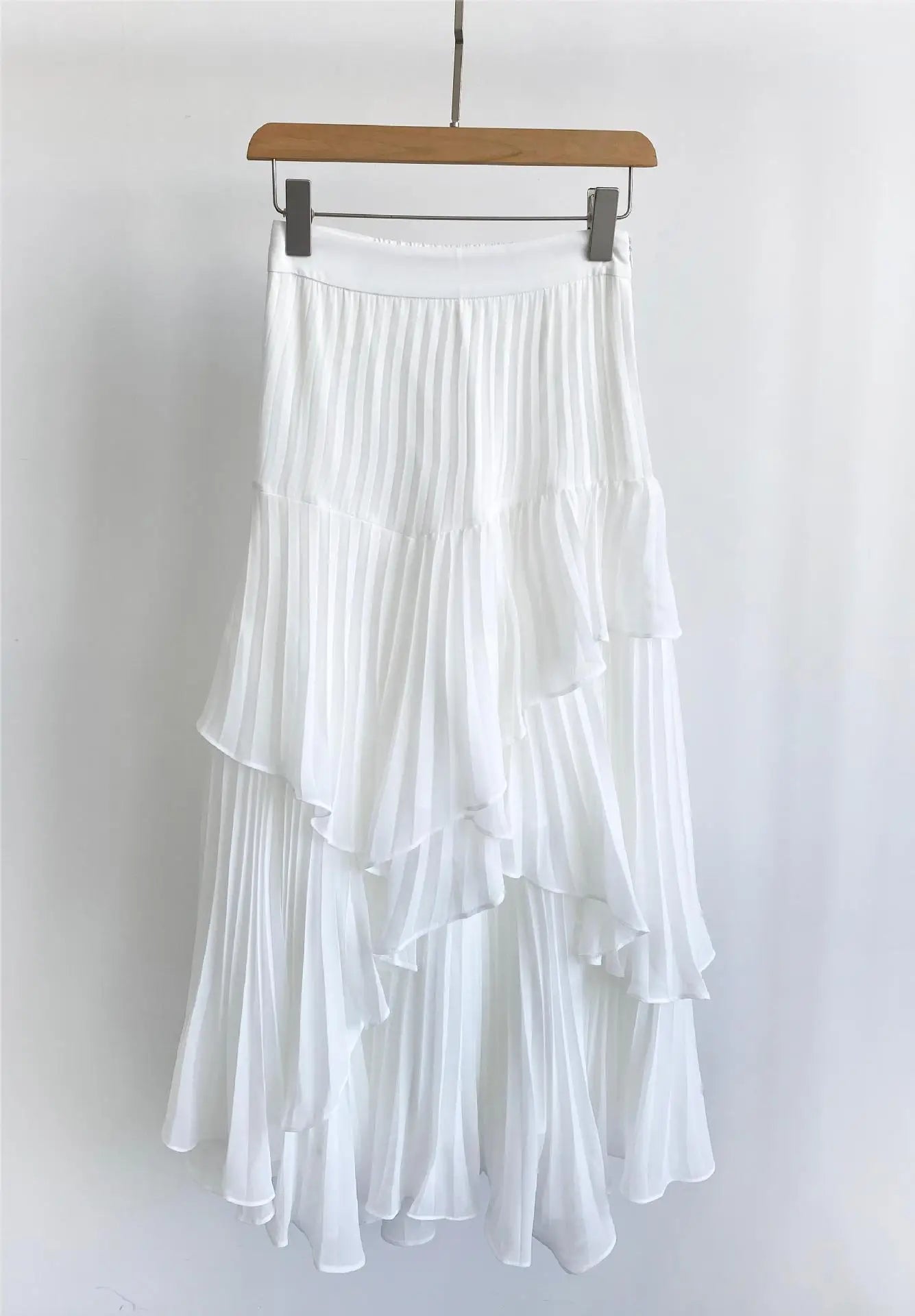 Irregular Ruffles Ropa Pleated Cake Womens Skirt High Waist Faldas Mujer Japan Style Eleganr Skirts Spring Summer 2025 Saia