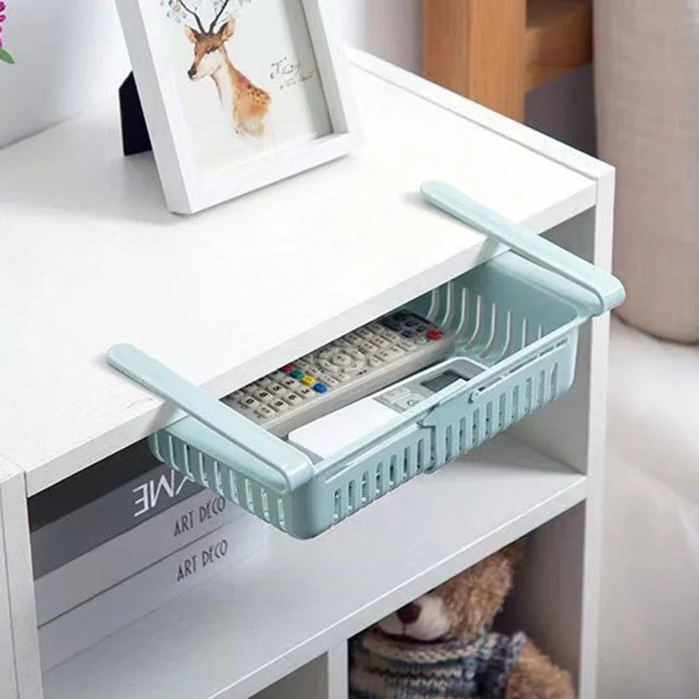 1Pc Refrigerator Storage Basket Flexible Expandable Fridge Organizer Drawer Storage Rack Storage Fresh Box Freezer Box Storage