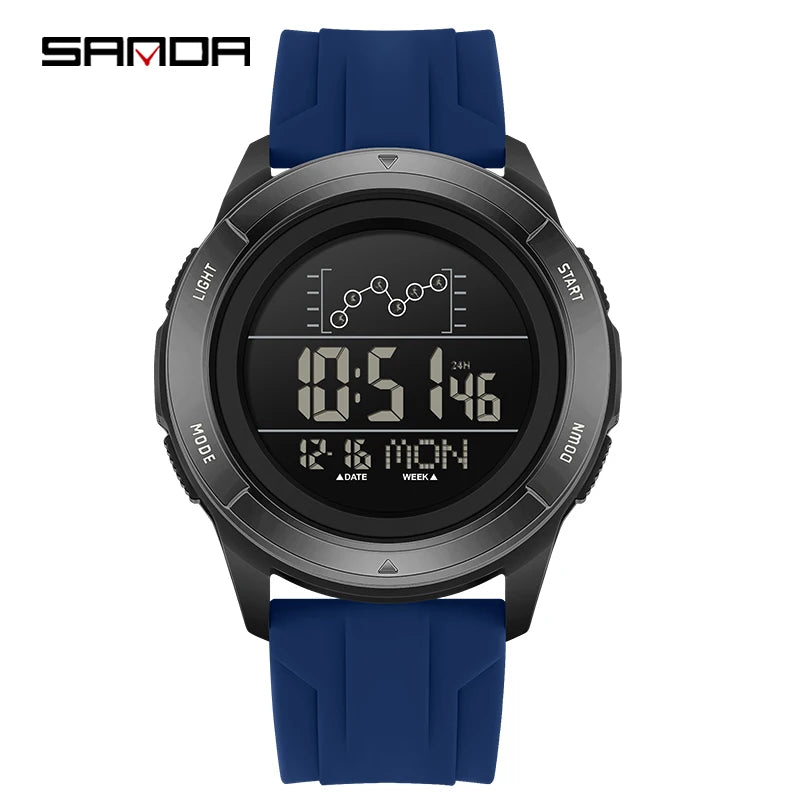 SANDA 2198 Single Monitor Male Student Electronic Watch Multifunctional Waterproof sports Student Electronic Watch 2025