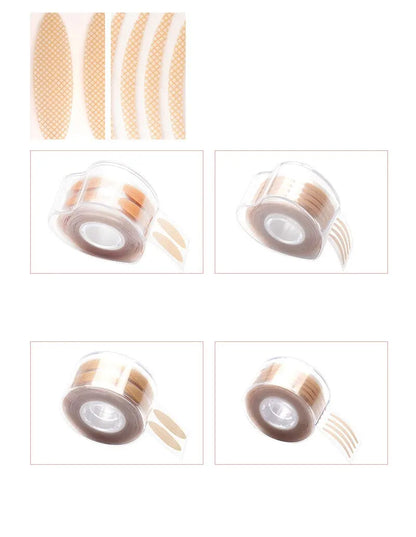 600Pcs Eyelid Tape Sticker Invisible Natural Self-adhesive Double Fold Eyelid Lace Paste Self Adhesive Clear Beige Makeup Tool