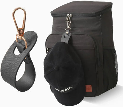 Travel Hat Clip Leather Simple Golf Baseball Hat Clip Summer Hat Strap Towel Glove Storage Wallet Buckle Hands-free Latch Clip