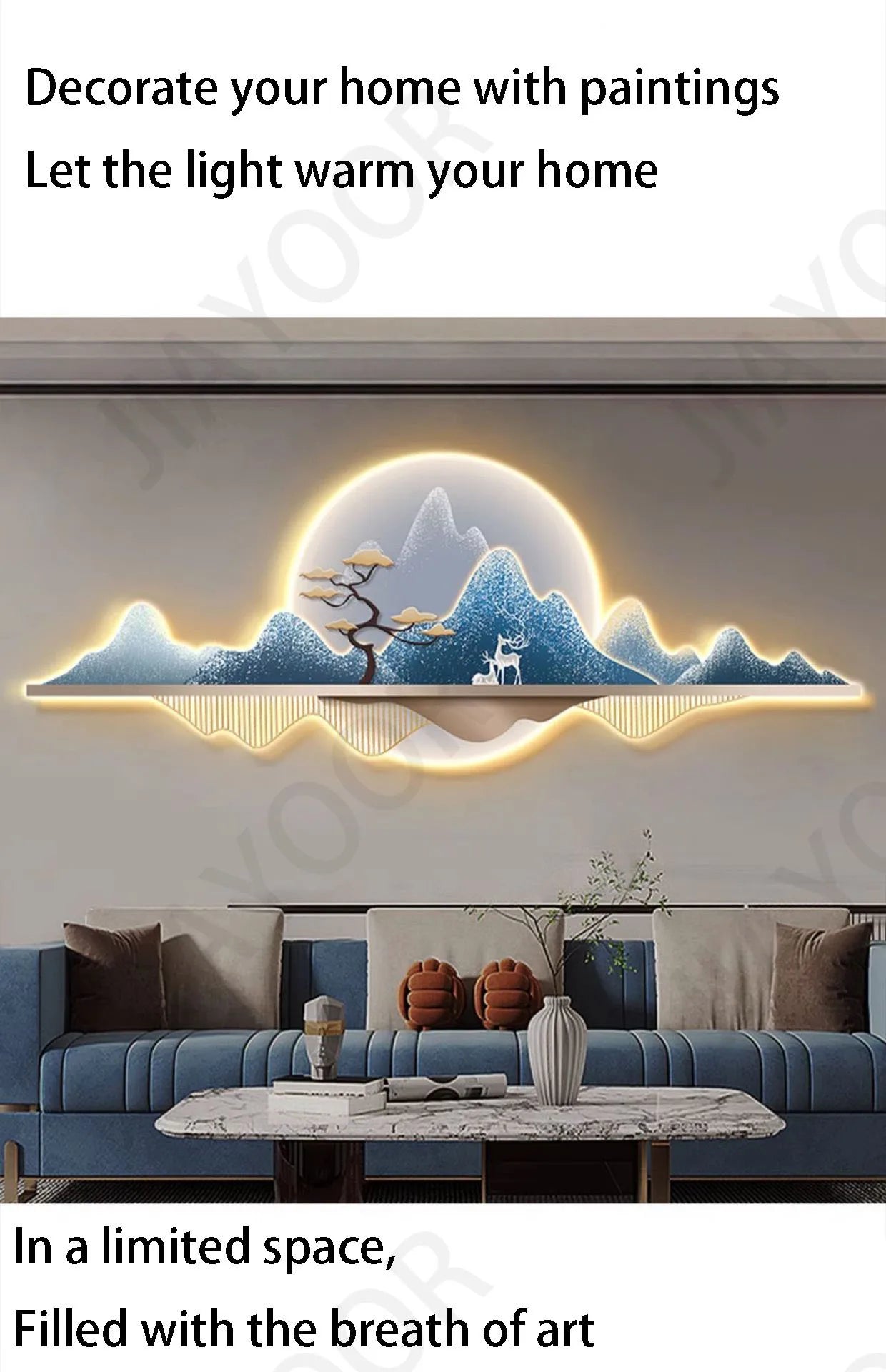Wall Lamp Entrance Decoration Light Corridor Hanging Hallway Modern Nordic landscape Painting Lamps Home Living Room Mural Light