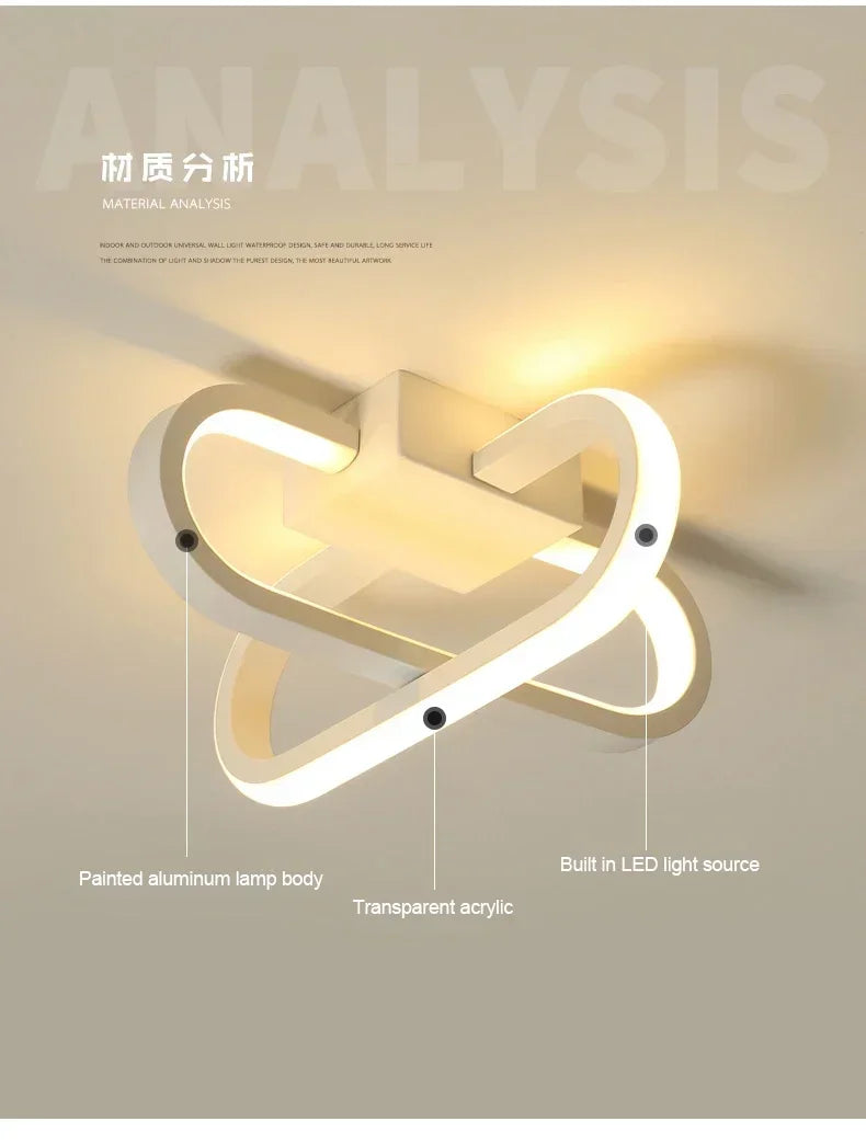 LED Strip Aisle Ceiling Lights Modern Minimalist Living Room Lamps For Balcony Entrance Staircase Home lighting Led 3 color