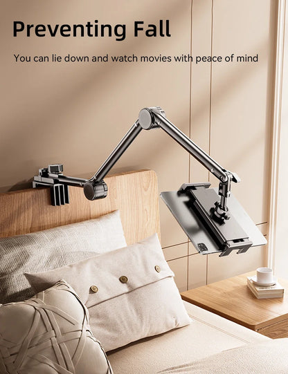 Tablet Bracket for Bed iPad Stand 360° Rotating Bed Tablet Mount Stand with 90cm Metal Arm For 4.7~12.9 inch Phone Tablet Holder