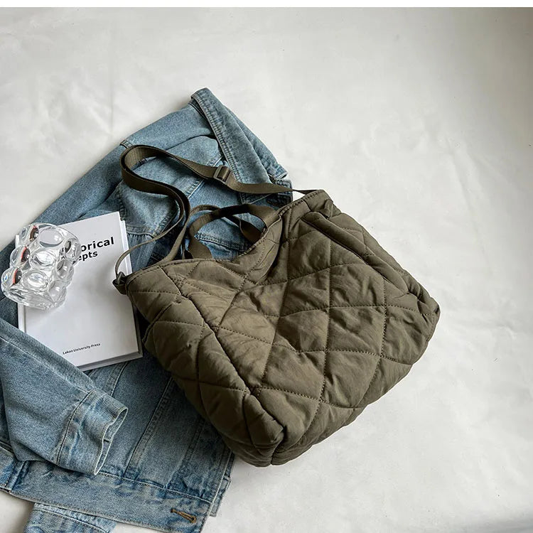 Large capacity Tote Bags for Women Shoulder Side Bag Fashion Space cotton Shopper Shopping Bags cute Ladies Totes 2022 Winter