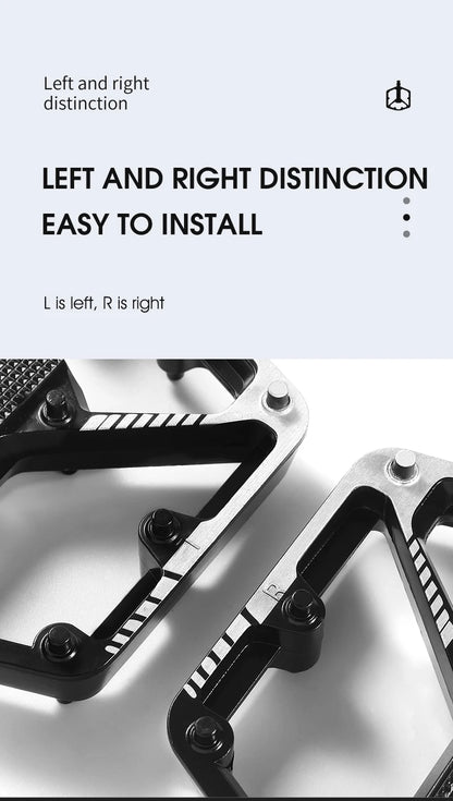 WEST BIKING DU Bearing Bicycle Pedal Anti-slip Cycling Pedal Ultralight Aluminum Alloy MTB Road Bike Pedal Bike Accessories