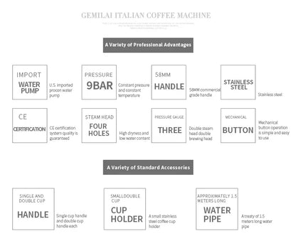 Germany Express Semi Auto Barista Commercial Espresso Expobar Maker Commercial Made in China Coffee Machine