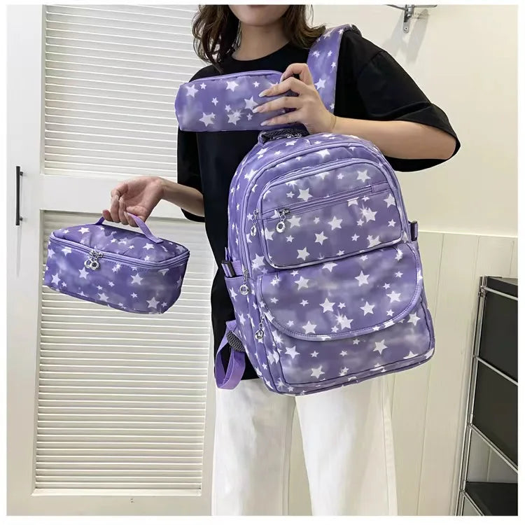 Children's Accessories Fashion Bags For Primary School Backpack Set Student Pencil Bag Food Bag Set Kids Bookbag 3pcs/Set