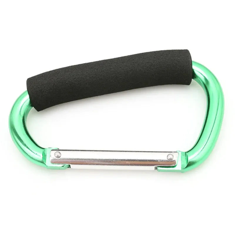 Large Carabiner Stroller Hooks Organizer Aluminum D Ring Spring Snap Keychain Clip Carry Handle for Hanging Purses Shopping Bags