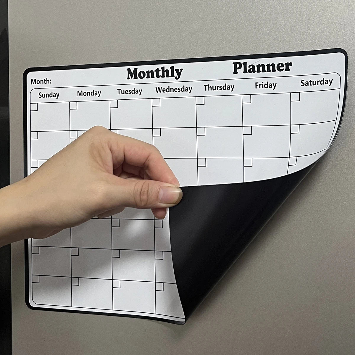 A refrigerator magnet ,monthly and weekly planner, magnetic calendar sticker, soft magnetic note sticker, message board